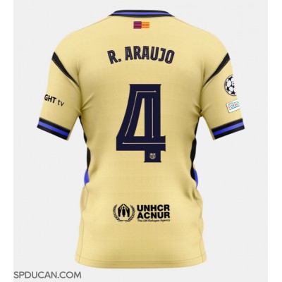 Muški Nogometni Dres Barcelona Ronald Araujo #4 Gostujuci 2025-26 Kratak Rukav Muški Nogometni Dres Barcelona Ronald Araujo #4 Gostujuci 2025-26 Kratak Rukav